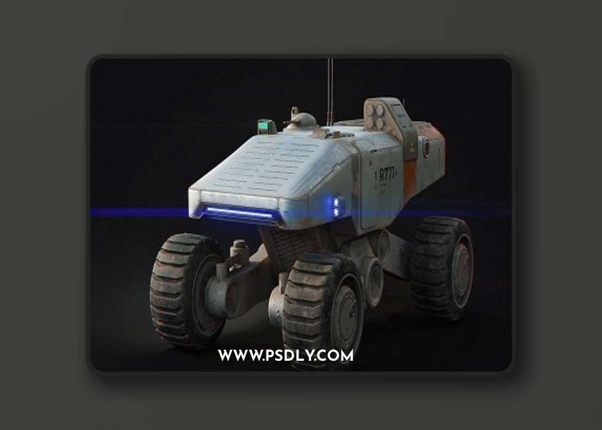 Martian Space Rover Mars Explorer Low-poly 3D model