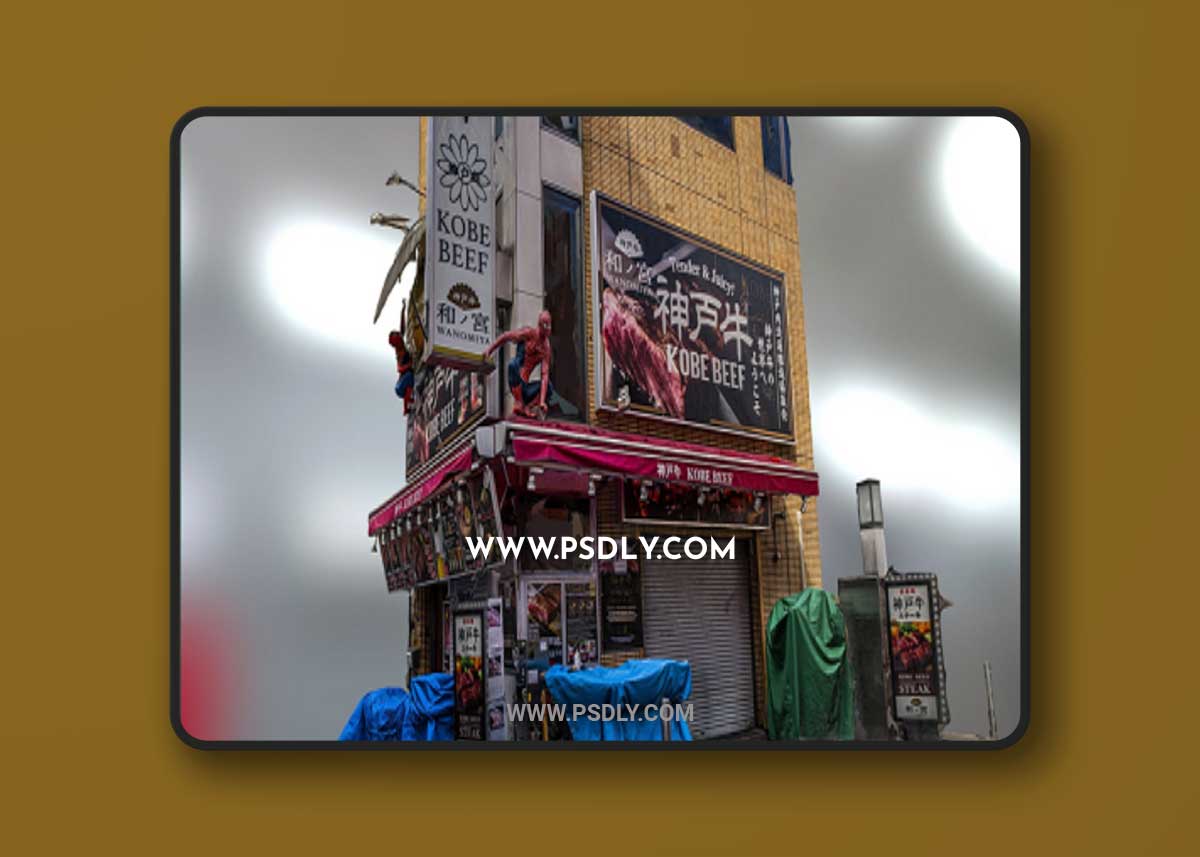 Weird Spiderman themed restaurant 3D Model