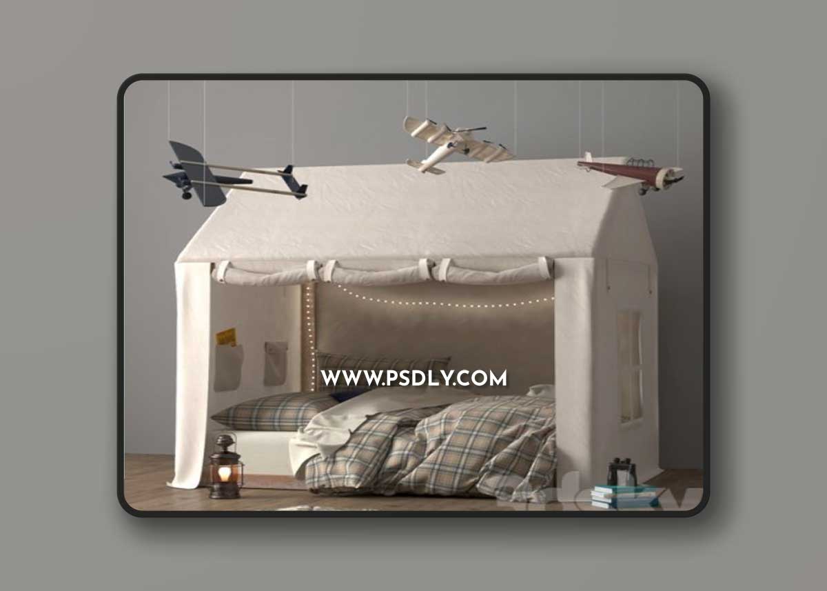 Tent 109252 NATL TWIN 3D Model