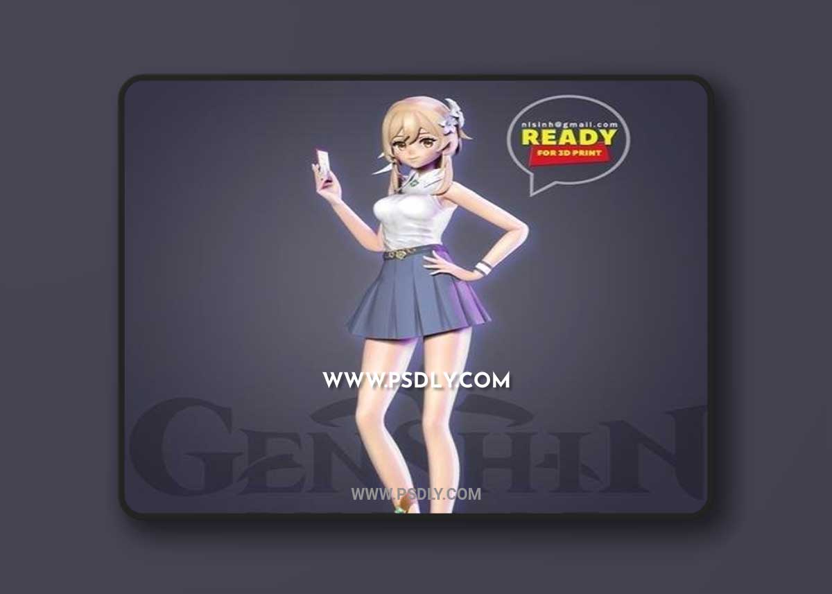 Traveler - Genshin Impact Fanart 3D Print
