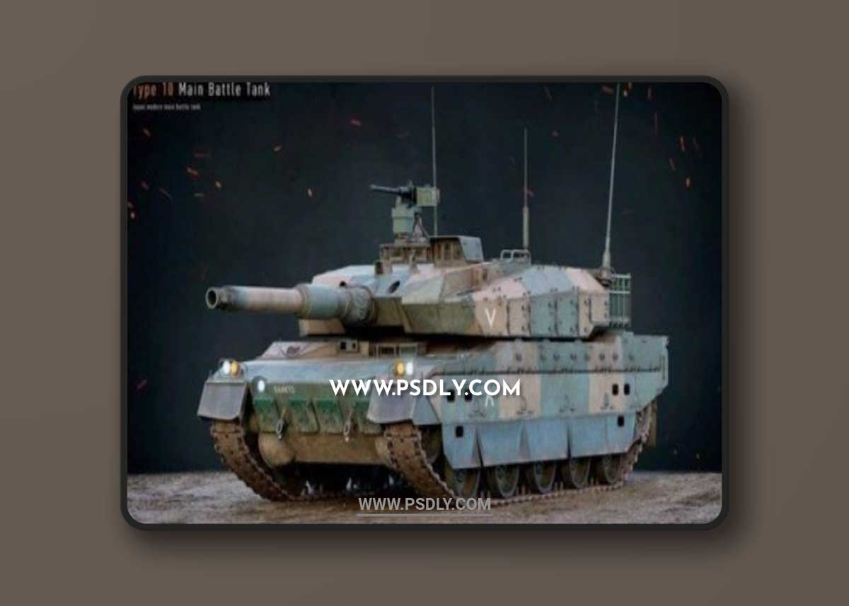 Type 10 Japanese Tank 3D Model