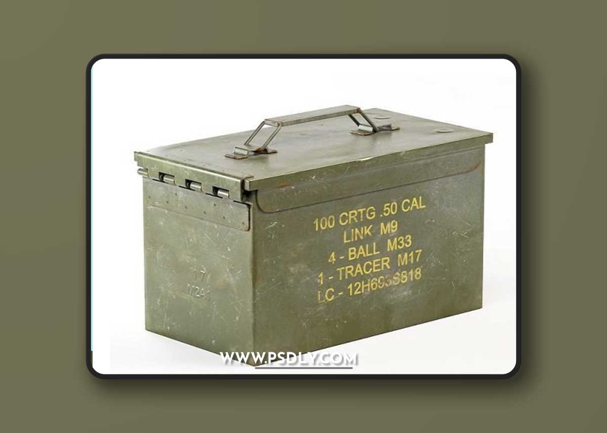 Used millitary Ammo box M2A1 yk1 Low-poly 3D model