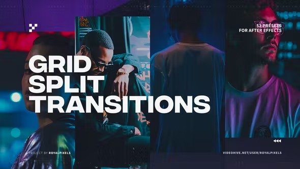 Videohive Split Grid Transitions 38621238