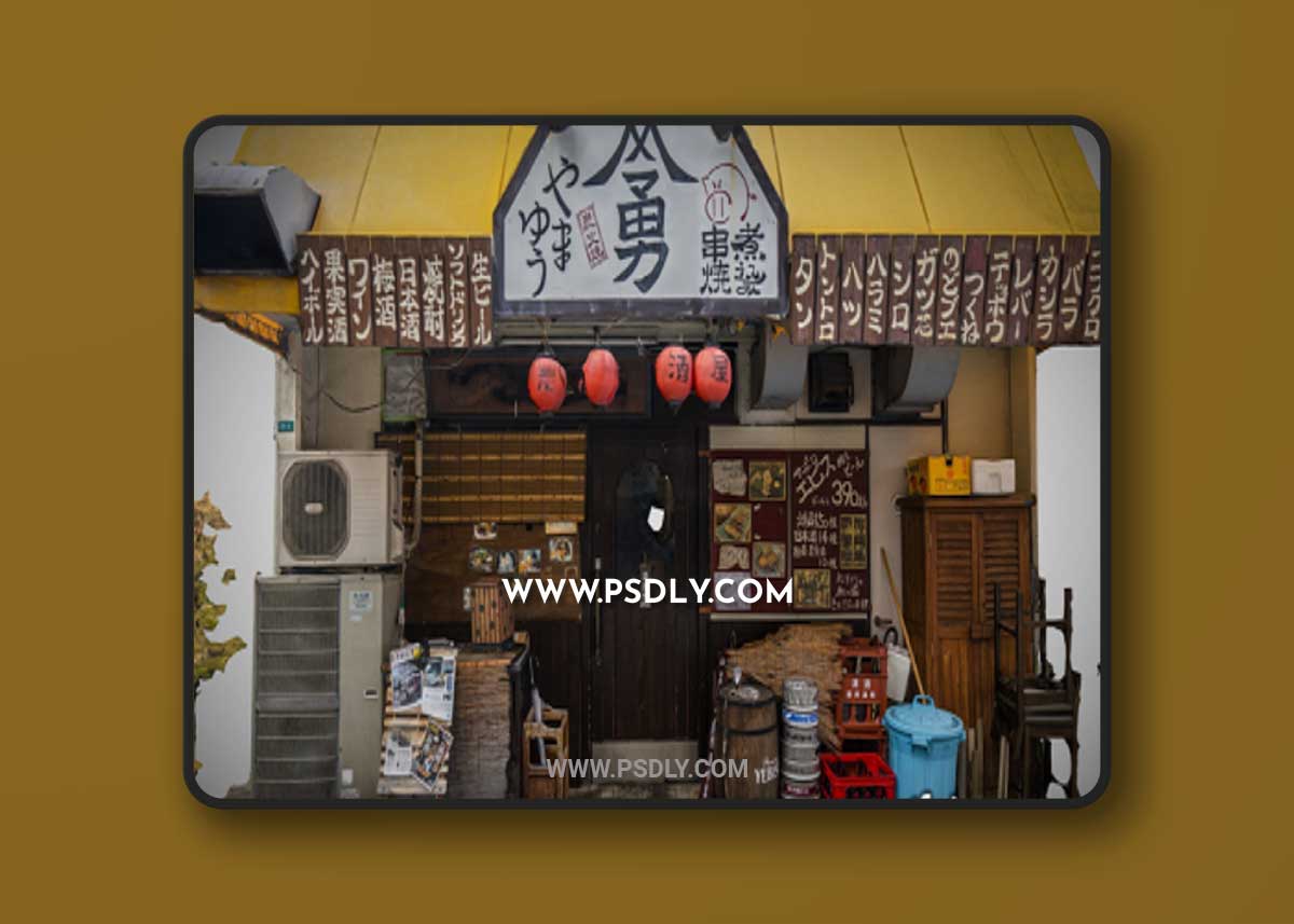 Yellow cover japanese bar photogrammetry scan 3D Model