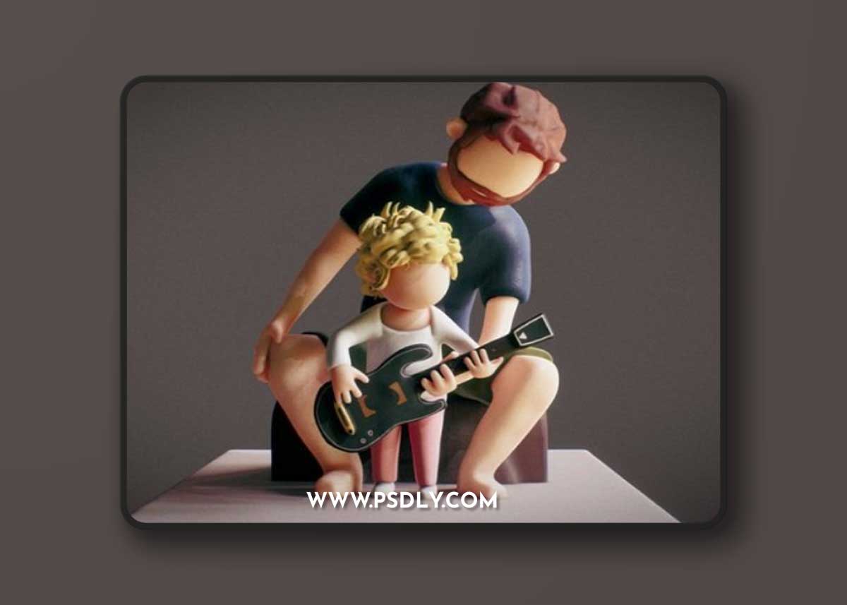 Baby Learning 3D Model