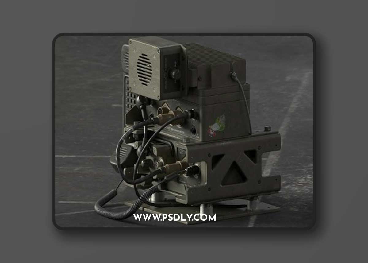 Barrett PRC-2082 Radiostation 3D Model