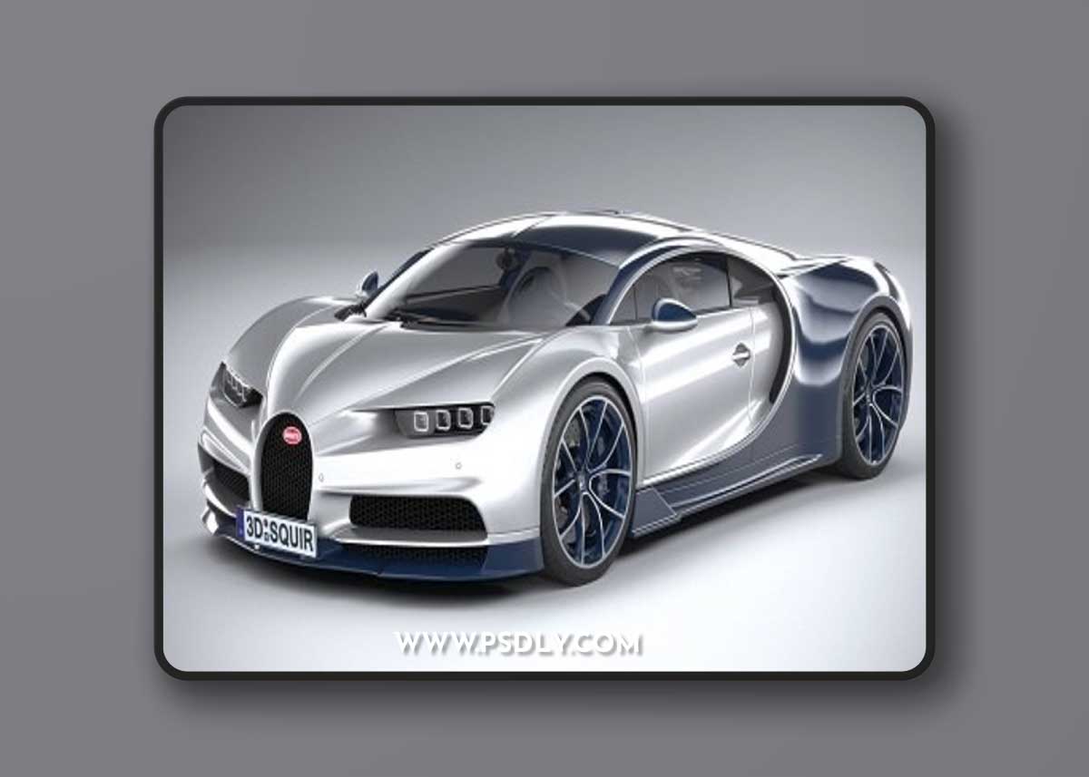 Bugatti Chiron 2020 3d model