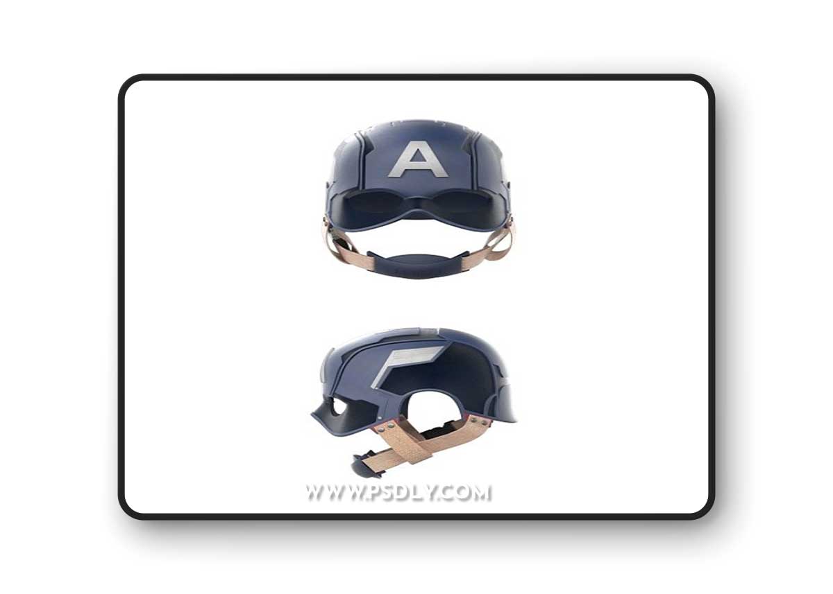 Captain America Helmet PBR Realistic