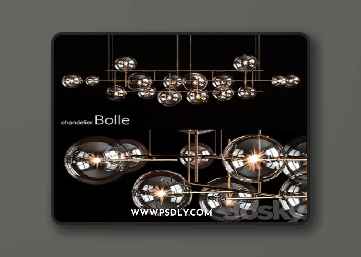 Chandelier Gallotti & Radice Bolle horizontal big