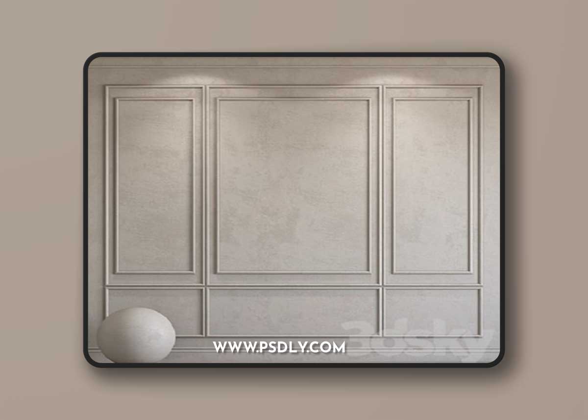 Decorative plaster with molding 134 3D Model