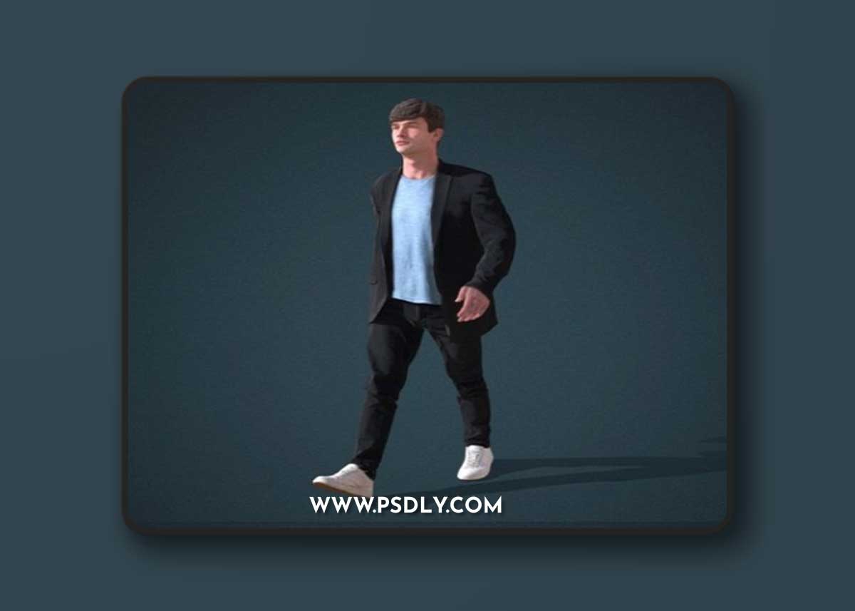Facial & Body Animated Party_M_0007 3D Model