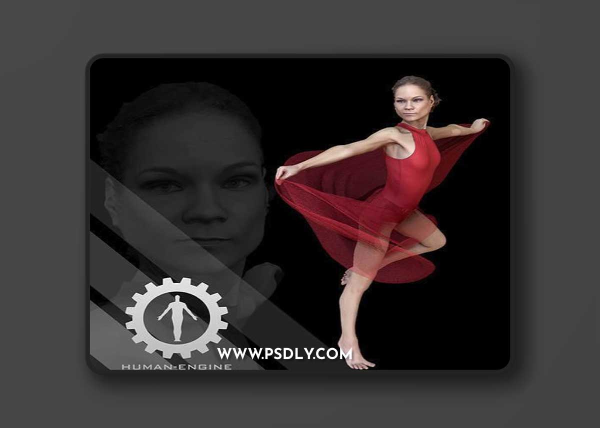 Female Scan - Sylph Red Dress 1 3D Model