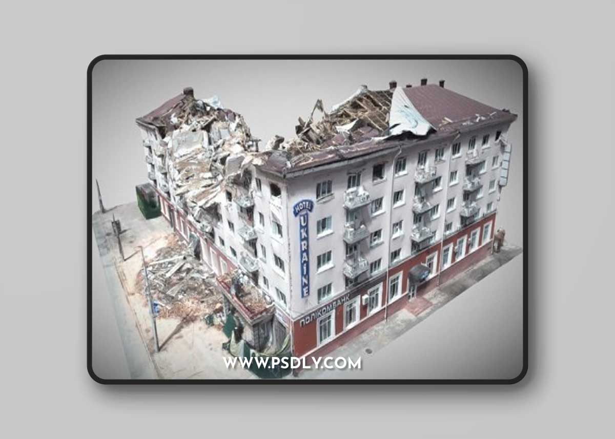 Hotel "Ukraine", Chernihiv city 3D Model