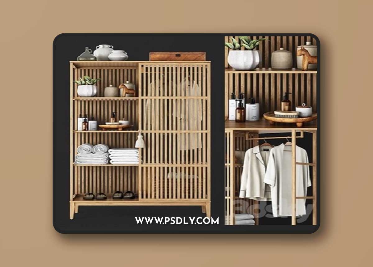 IKEA Nordkisa Spa Wardrobe 3D Model