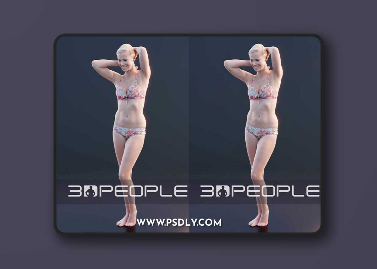 Ina 10058 - Posing Bikini Girl 3D Model