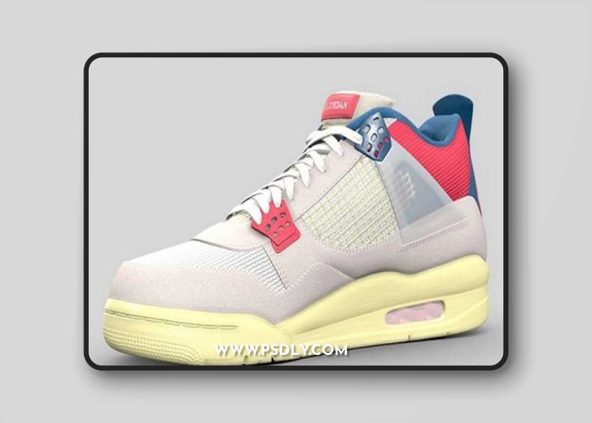 Jordan 4 Union LA Guava Ice 3D Model