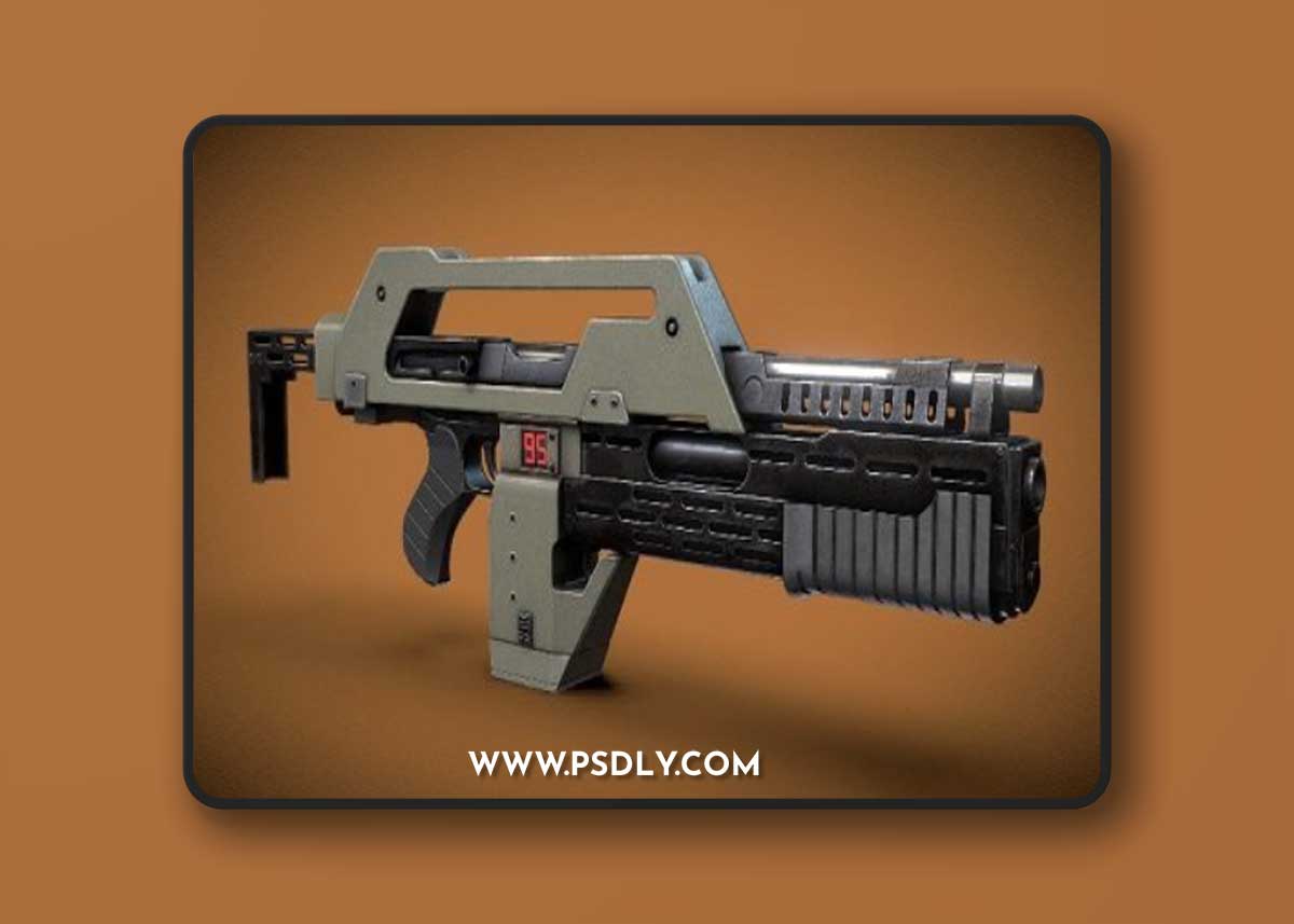 M41A Pulse Rifle (Aliens) 3D Model