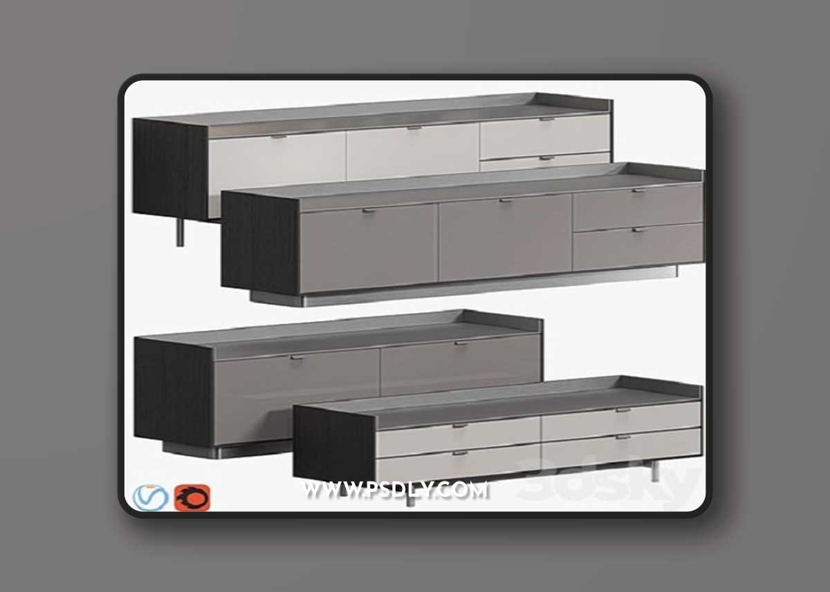 MINOTTI DARREN DINING SIDEBOARD 3D Model