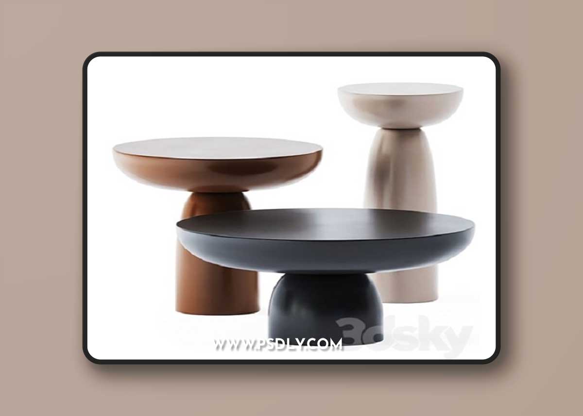 Metal Coffee Tables Olo by Mogg 3D Model