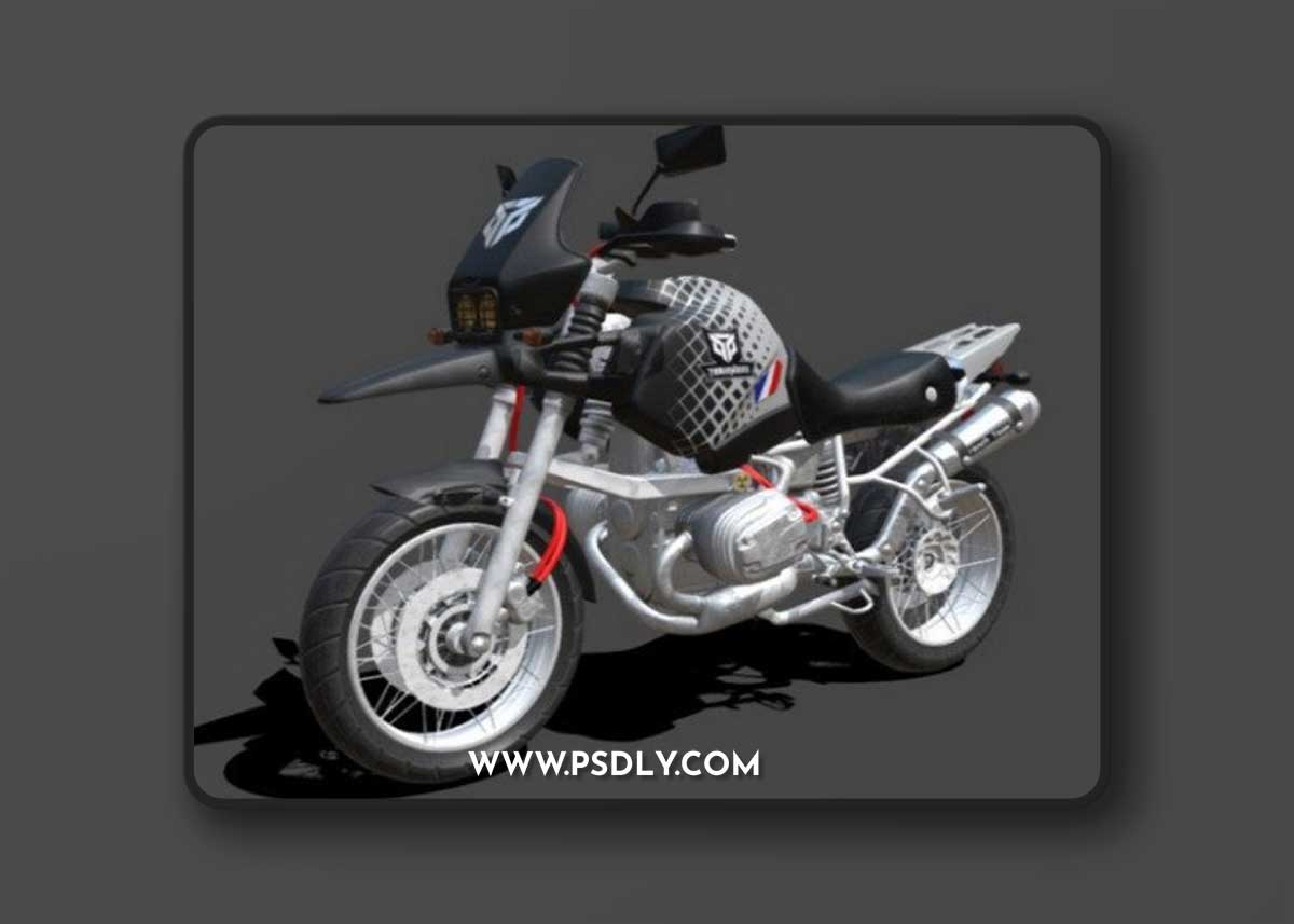 Motorcycle PUBG TrainHard concept Skin 3D Model
