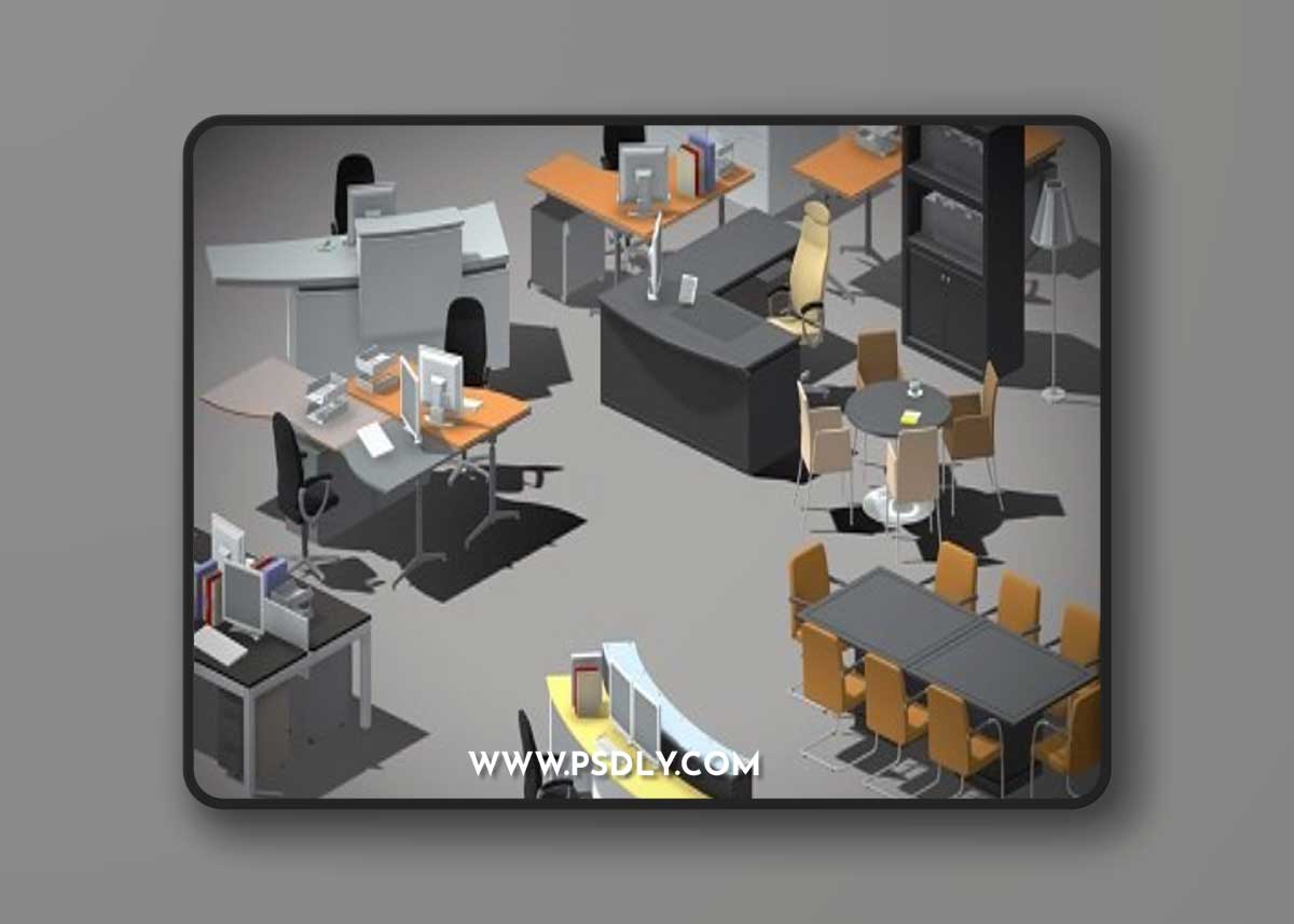 Office furniture_018 3D Model