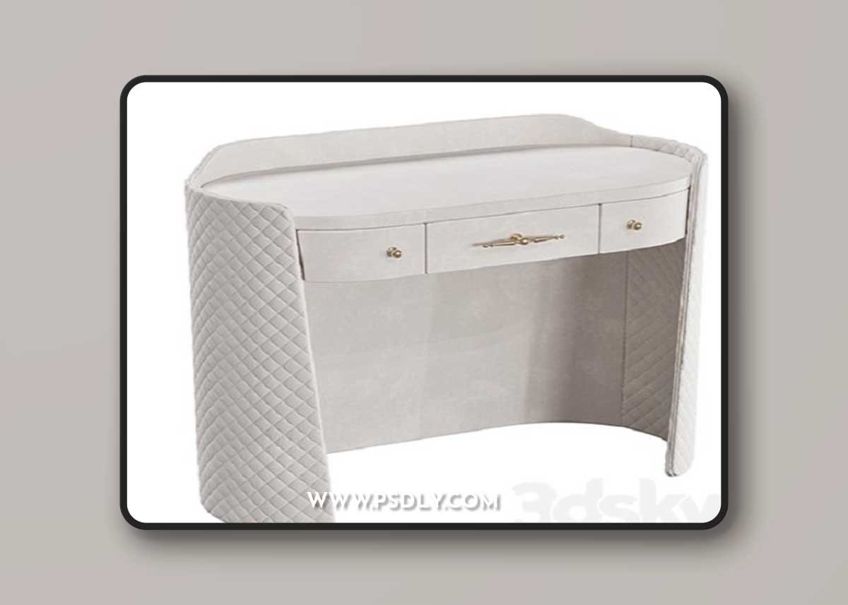 Palladium dressing table with drawers 3D Model