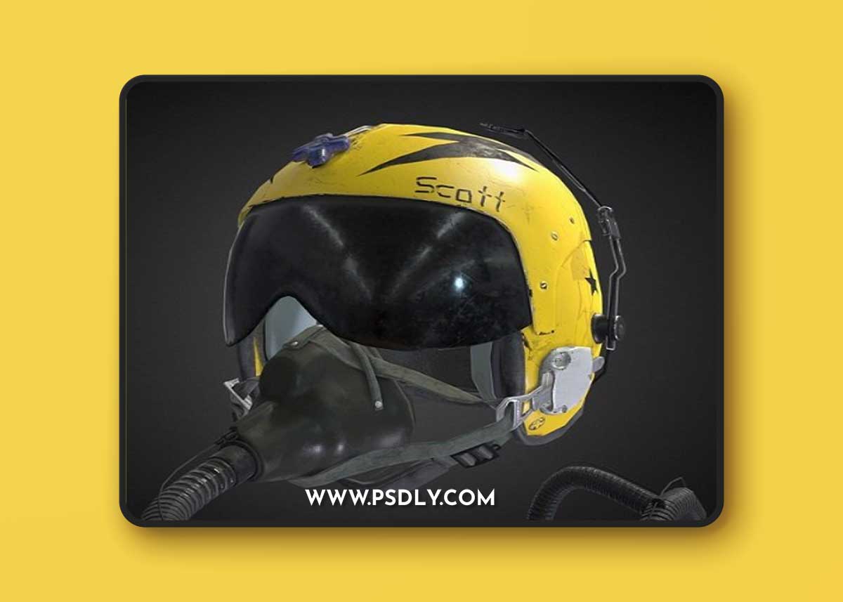 Pilot Helmet 3D Modeld
