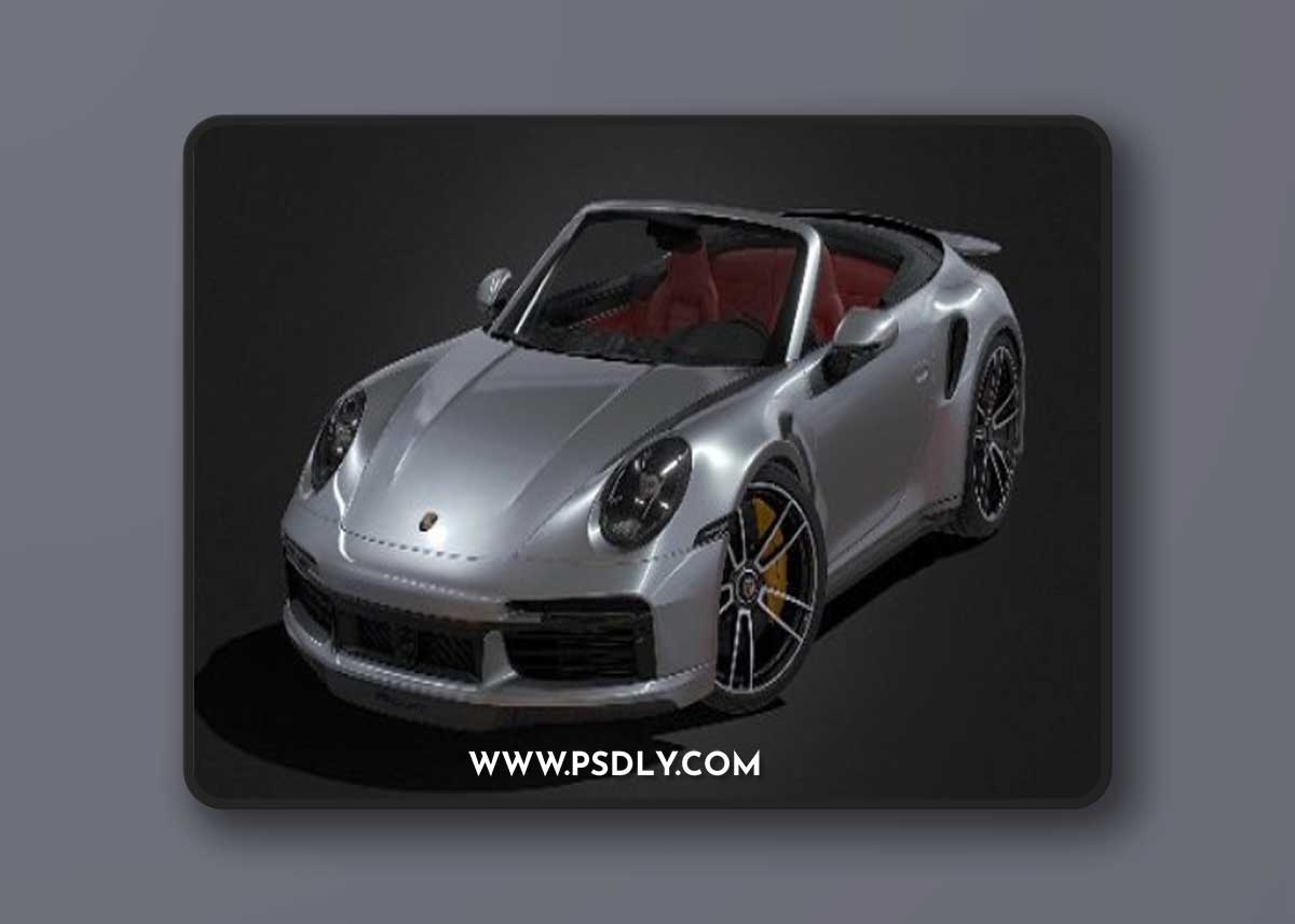 Porsche 911 Turbo S Cabriolet (2021) 3D Model