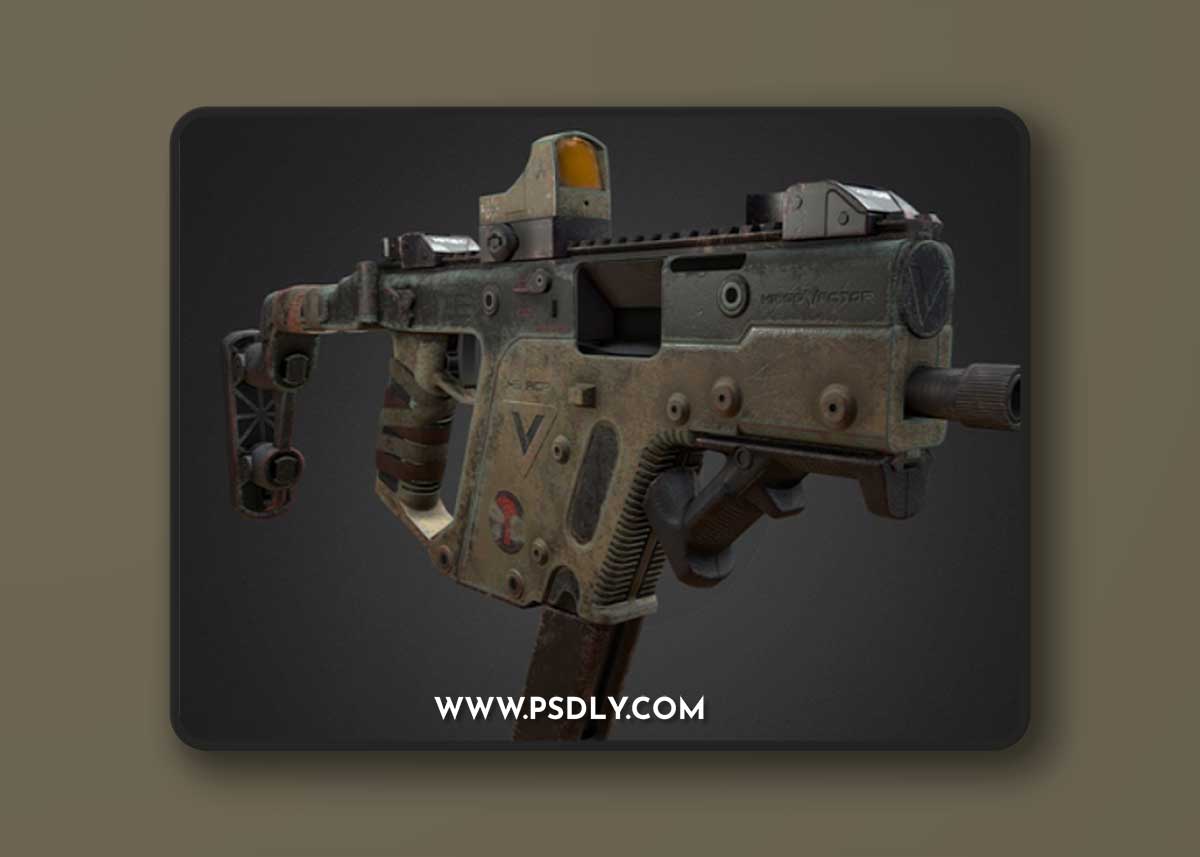 Post-Apocalyptic Kriss Vector 3D Model