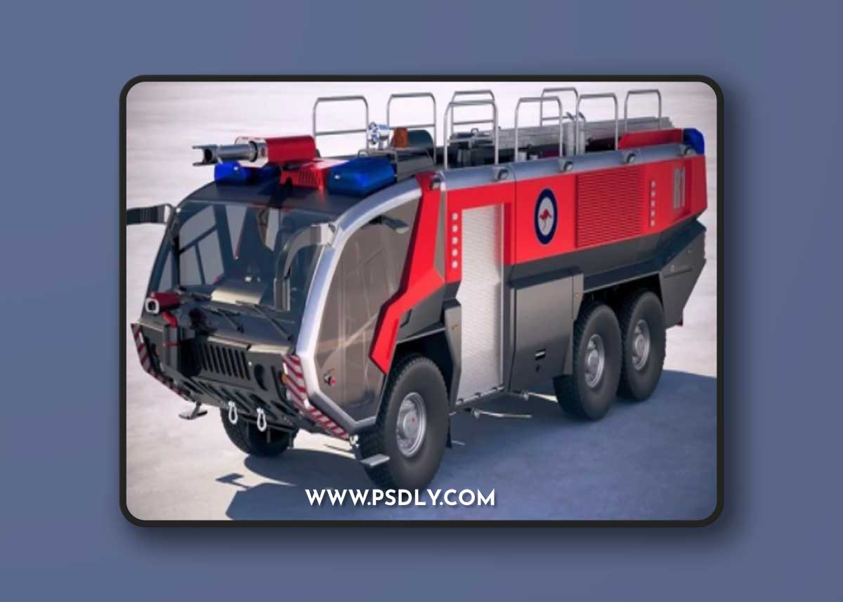 Rosenbauer Panther Fire Truck 6×6 3D Model