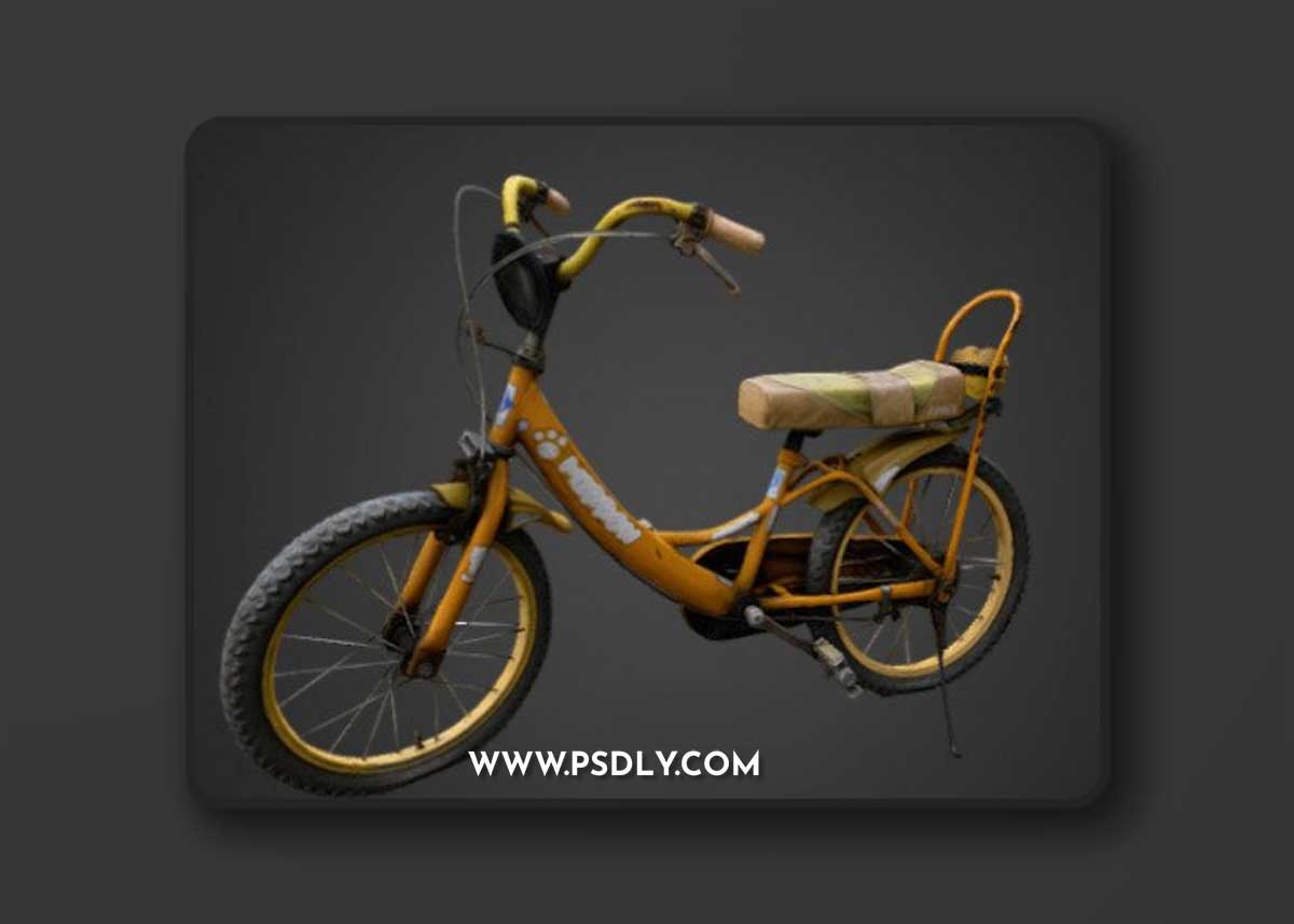 Rusty Kids Bicycle Photogrametry 3D Model