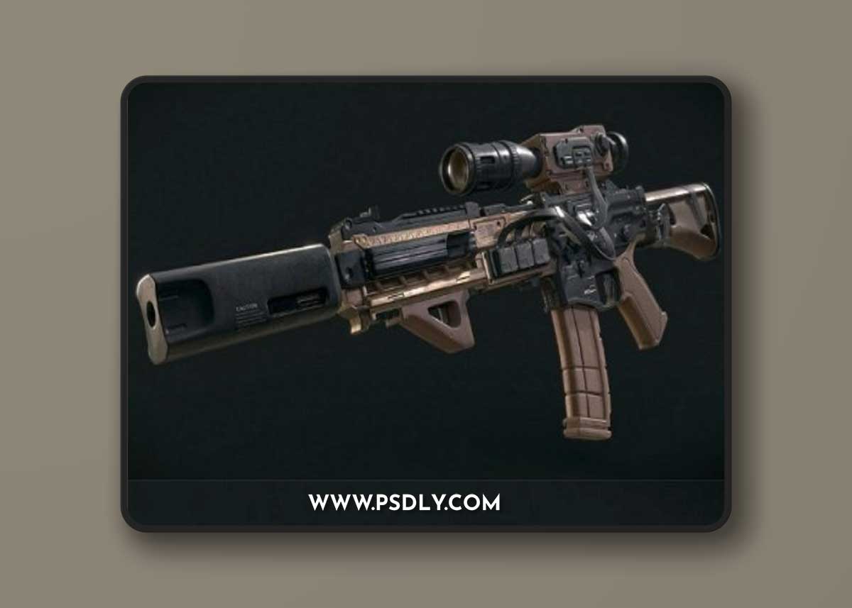 Sci-Fi Assault Rifle 3D Model