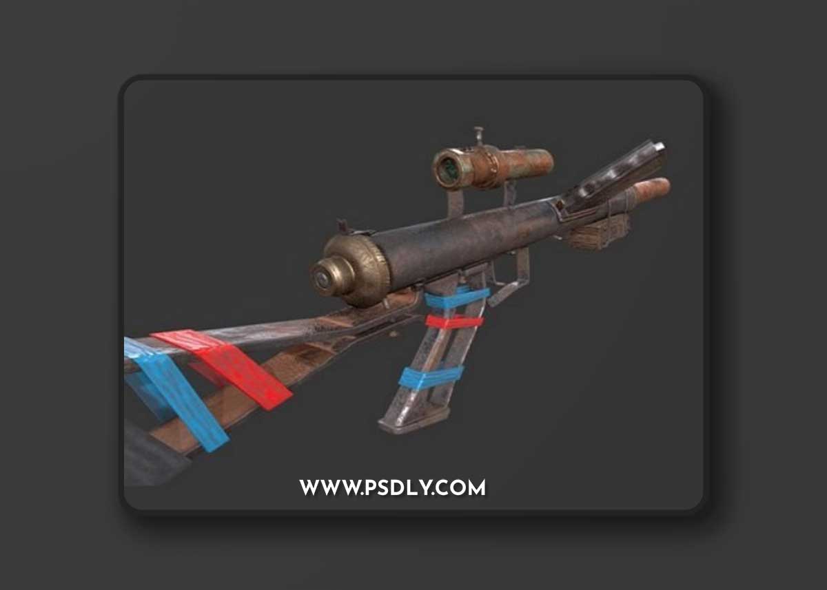 Scrap Metal Gun 3D Model