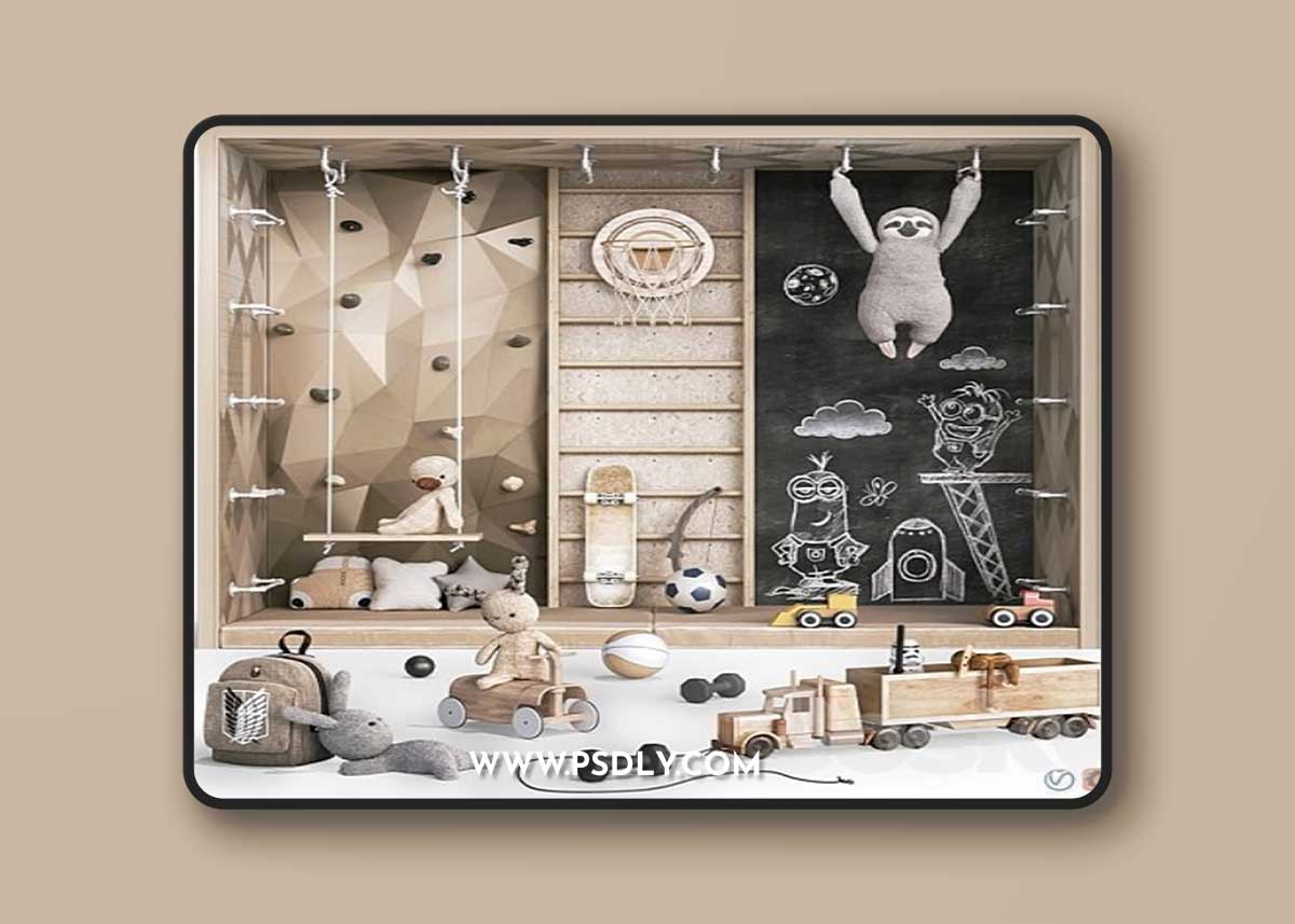 Toys , decor and furniture for nursery 124