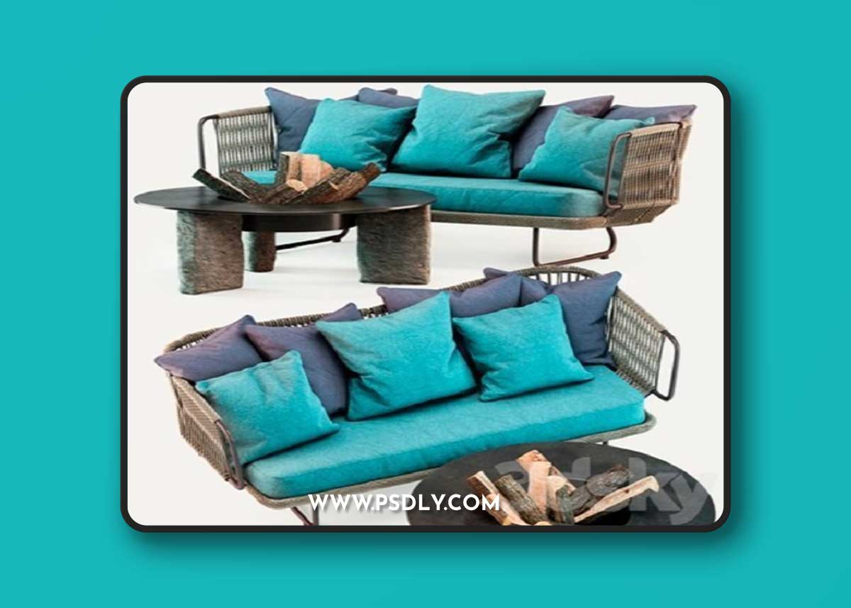 Varaschin Babylon Sofa 3D Model