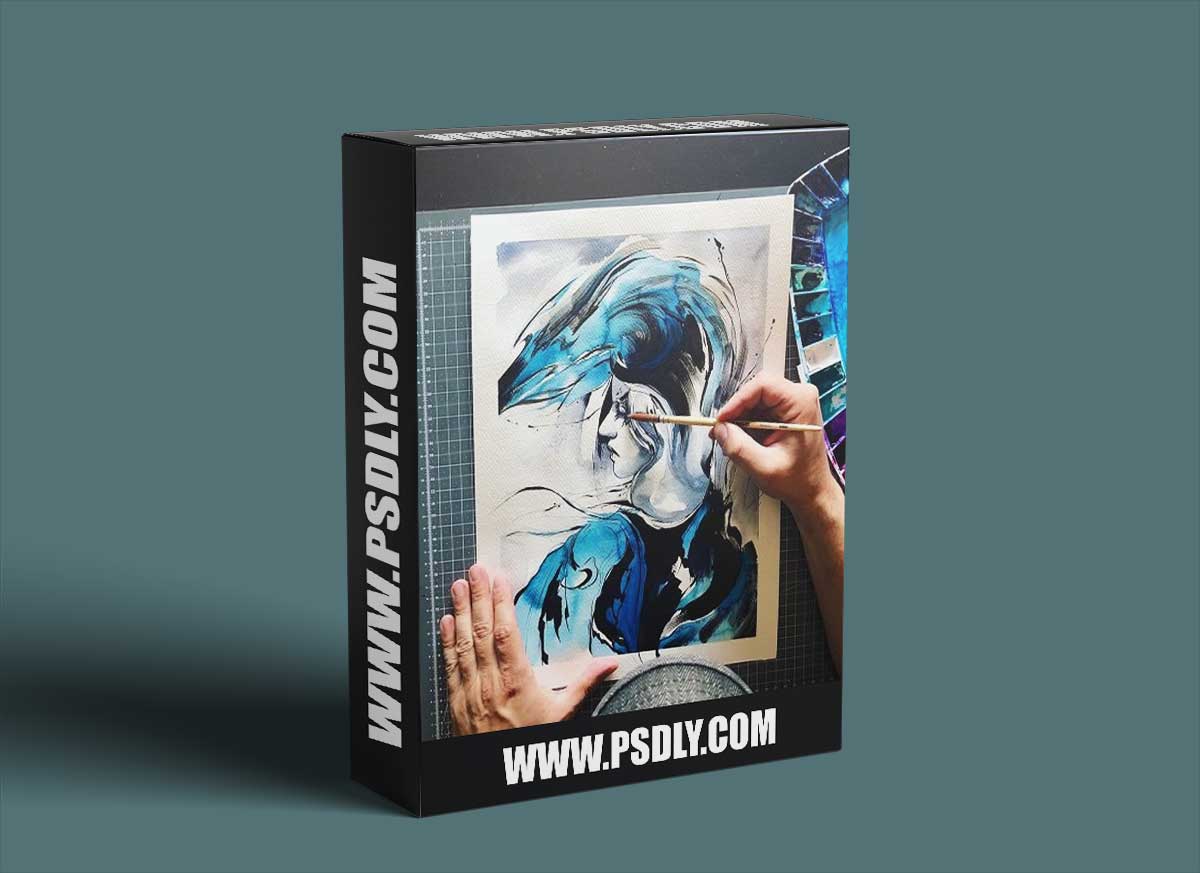 Watercolor Abstract Portrait Painting