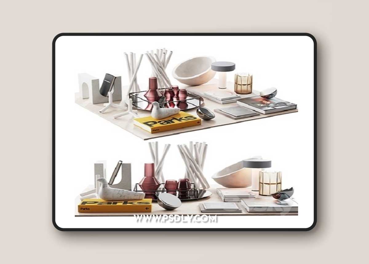 Accessories for coffee table 3D Model