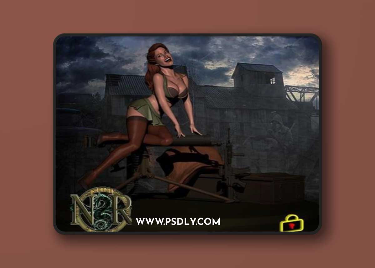 Army infantry US pin-up – 3D Print