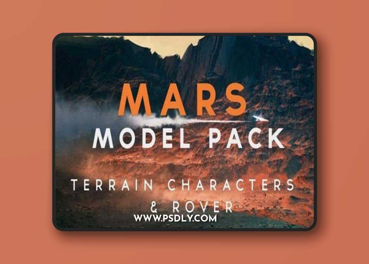 ArtStation - Mars – Model Pack – 8k 32Bit Terrain + 7 Posed Characters + Rover