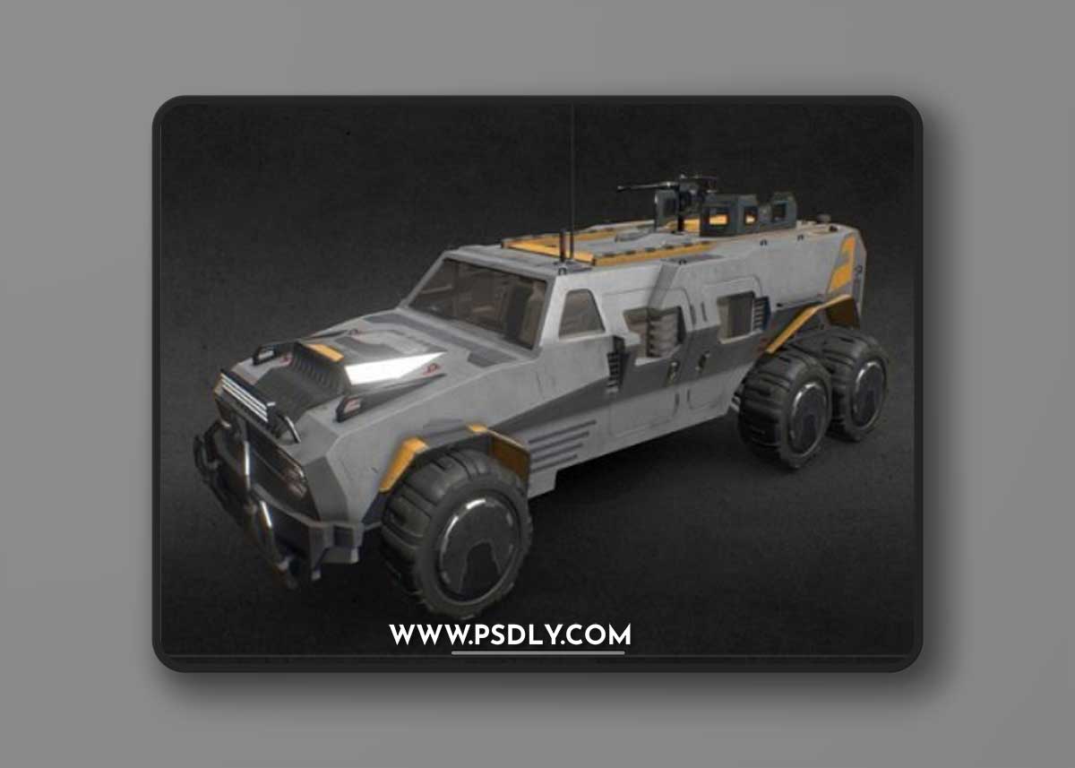 BV-2 Armored Vehicle 3D Model