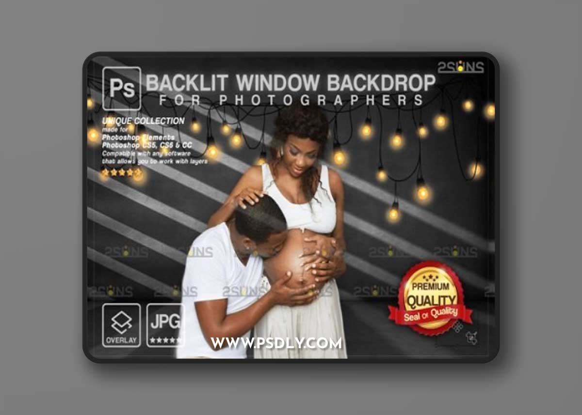Backlit Window Backdrop Maternity