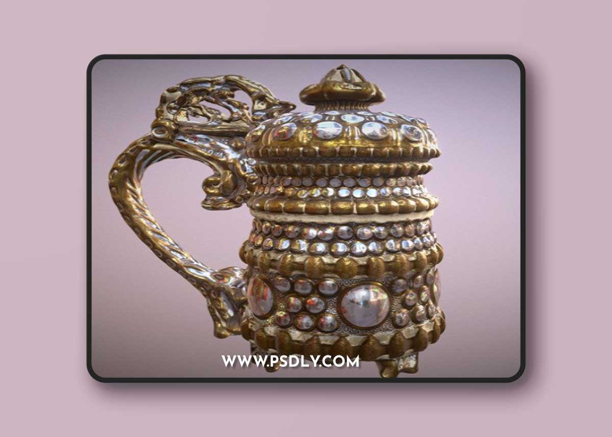 Baroque Beer Stein 3D Model