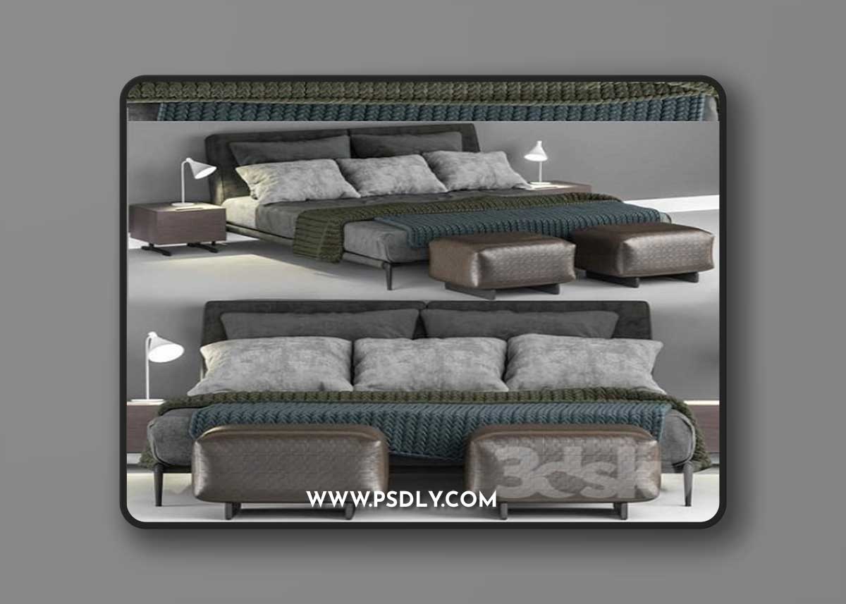 Bed Flexform Adda Bed 3D Model