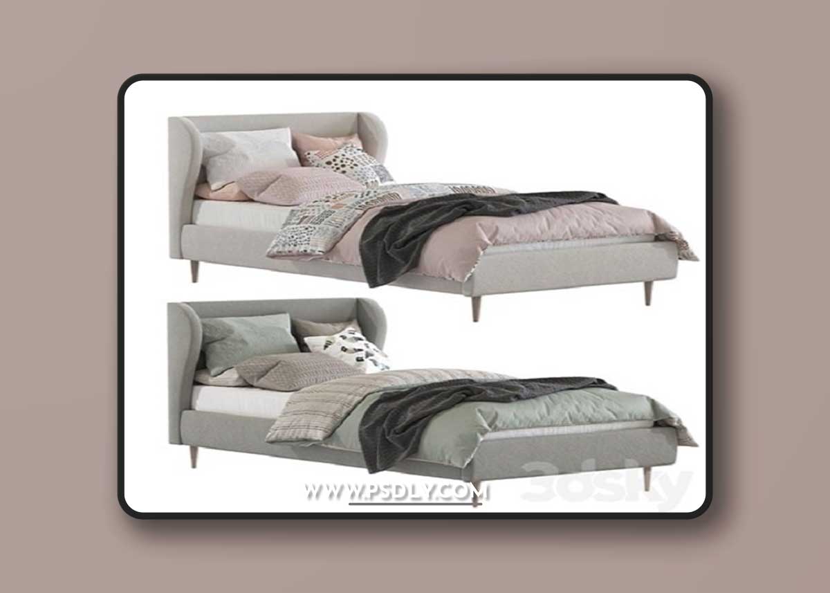 Bed Wren Wingback Upholstered Bed
