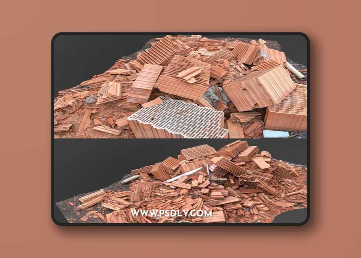 Broken thermo bricks 3D Model