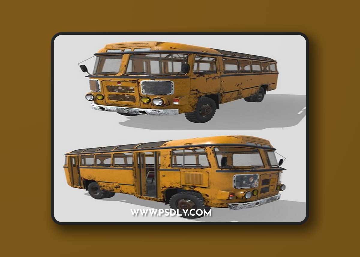 Bus PAZ-672 3D Model