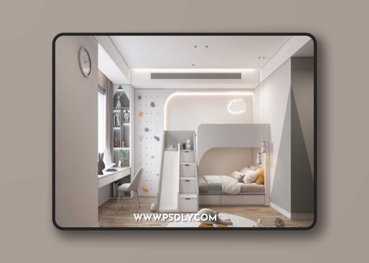 Children Room Interior 02 by Huy Hieu Lee