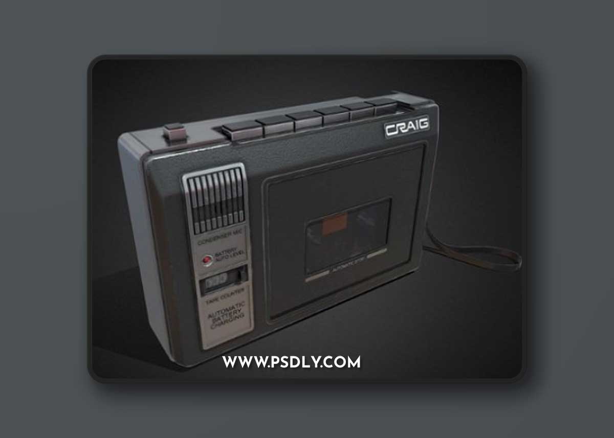 Craig 2629 Handheld Cassette Player/Recorder 3D Model