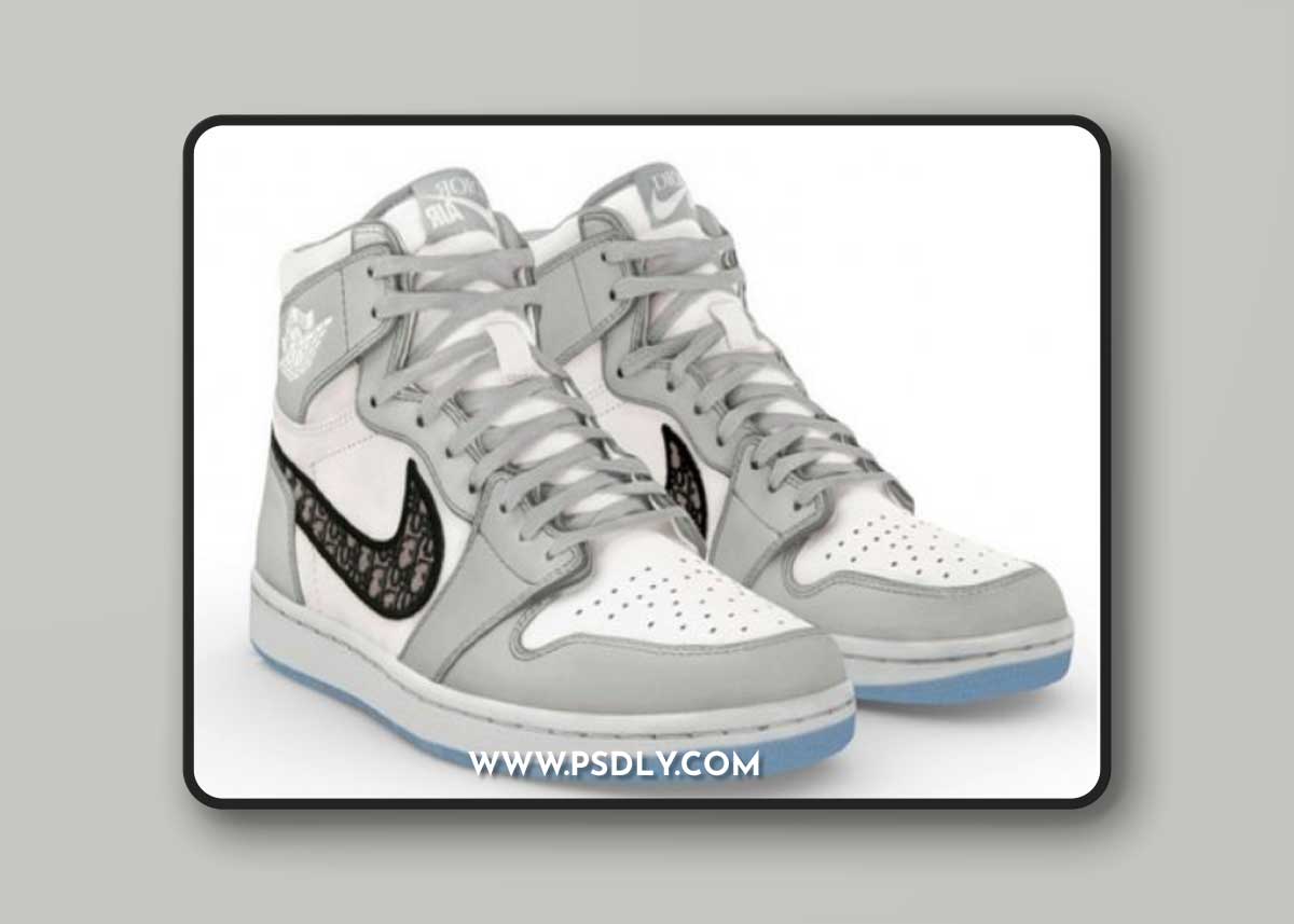 Dior X Air Jordan 1 High OG 3D Model