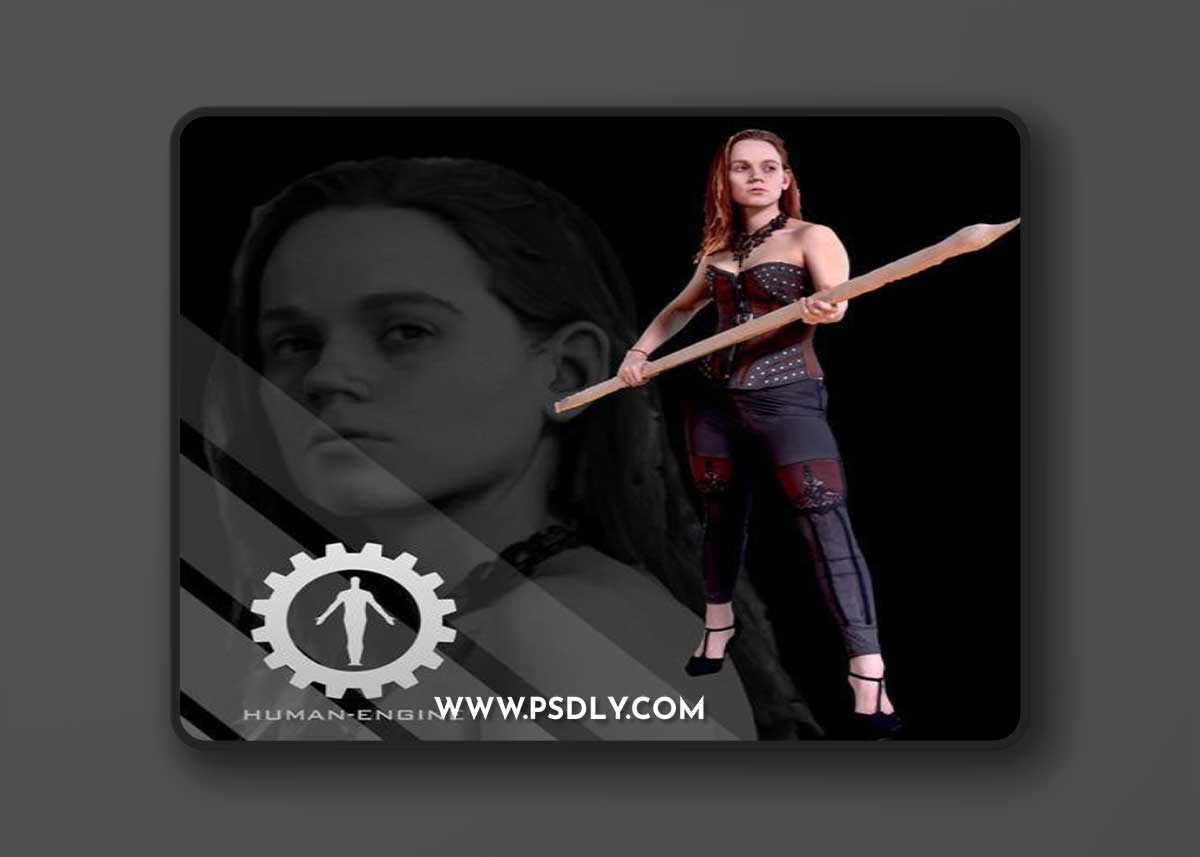 Female Scan - Helga 001 Low-poly 3D model